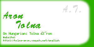 aron tolna business card